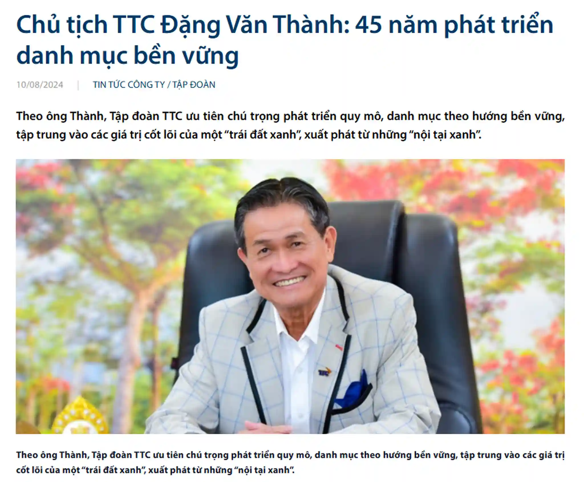 Chu tich TTC Land